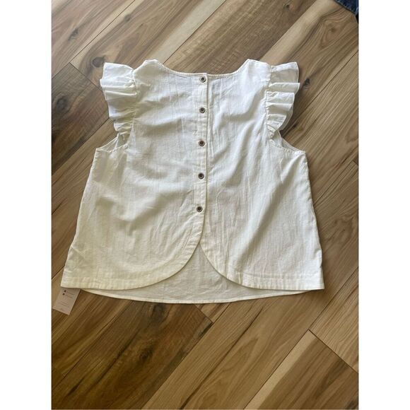 NWT EMERY ROSE Solid Ruffle 100% Cotton Trim Blouse 2XL - Picture 4 of 8